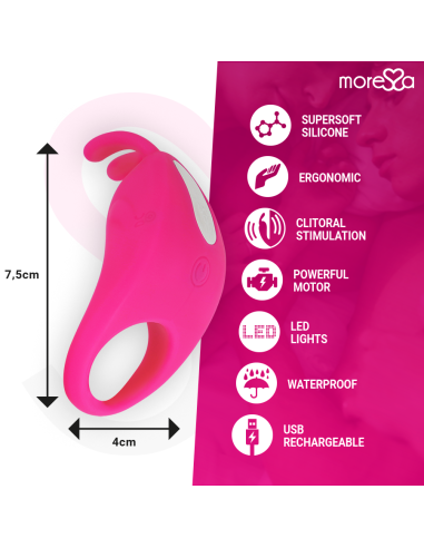 MORESSA - BRAD PREMIUM SILICONE RECARGABLE ROSA 