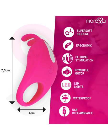 MORESSA - BRAD PREMIUM SILICONE RECARGABLE ROSA 