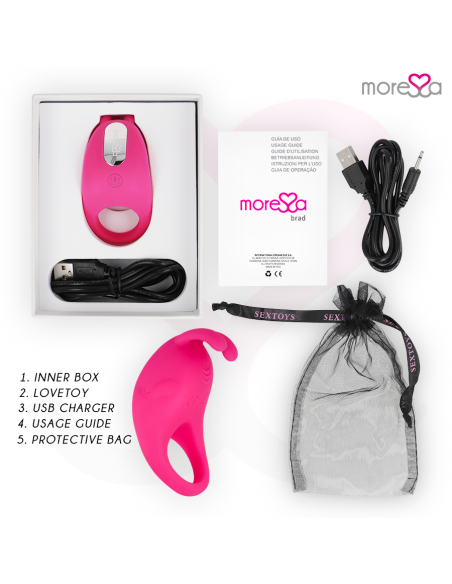 MORESSA - BRAD PREMIUM SILICONE RECARGABLE ROSA 