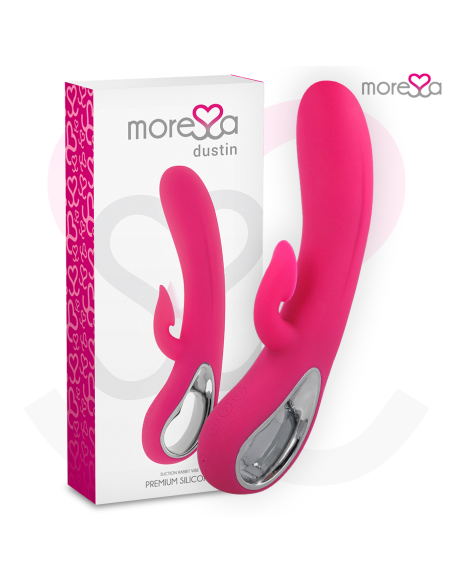 MORESSA - DUSTIN SUCCIONADOR CLITORIAL Y POTENTE VIBRACIÓN PREMIUM SILICONE RECARGABLE 