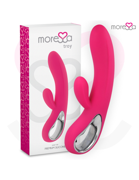 MORESSA - TROY MASAJEADOR PUNTO G Y CLITORIS PREMIUM SILICONE RECARGABLE 