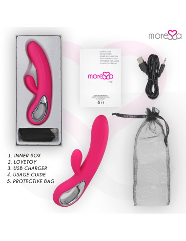 MORESSA - TROY MASAJEADOR PUNTO G Y CLITORIS PREMIUM SILICONE RECARGABLE 