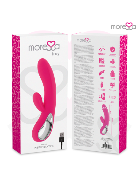 MORESSA - TROY MASAJEADOR PUNTO G Y CLITORIS PREMIUM SILICONE RECARGABLE 