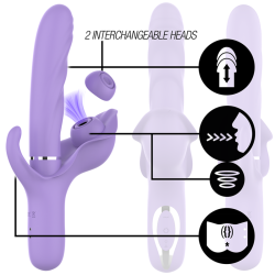 INTENSE - BILLIE VIBRADOR MULTIFUNCIÓN RECARGABLE ONDAS ESTIMULADORAS CON PULSADOR MORADO INTENSE FUN 2