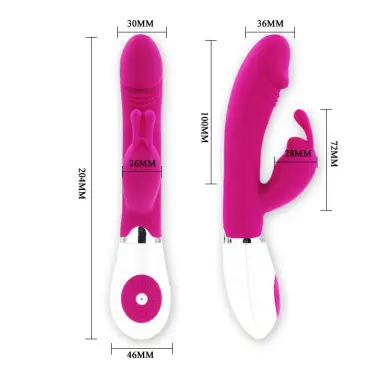 Flirtation Vibrador con Rabbit Gene - Silicona | Pretty Love