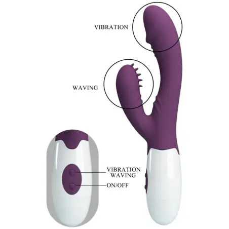 Andre Vibrador Rabbit & Estimulador Punto G Morado