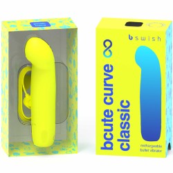 B SWISH - BCUTE CURVE INFINITE CLASSIC VIBRADOR RECARGABLE SILICONA AMARILLO B SWISH 2