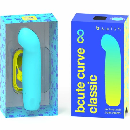 B SWISH - BCUTE CURVE INFINITE CLASSIC VIBRADOR RECARGABLE SILICONA AZUL 