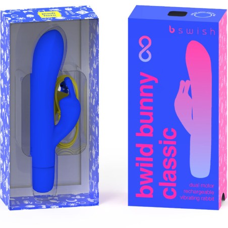 B SWISH - BWILD BUNNY INFINITE CLASSIC VIBRADOR RECARGABLE SILICONA AZUL B SWISH
