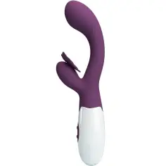 PRETTY LOVE - BUTTERFLY KISS VIBRADOR RABBIT & ESTIMULADOR PUNTO G MORADO 2