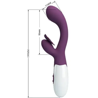 Butterfly Kiss Vibrador Rabbit & Estimulador Punto G Morado