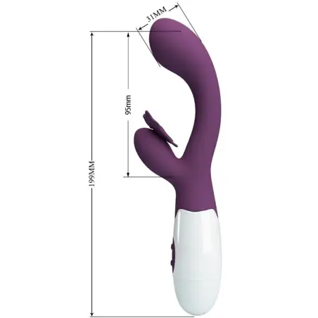 Butterfly Kiss Vibrador Rabbit & Estimulador Punto G Morado
