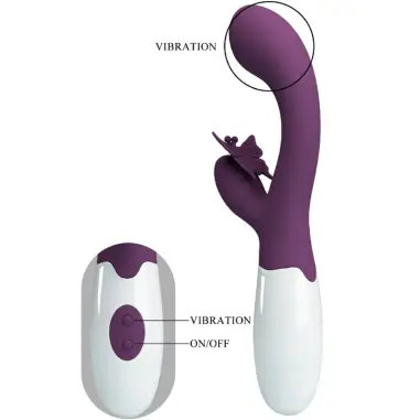 Butterfly Kiss Vibrador Rabbit & Estimulador Punto G Morado