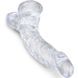 KING COCK - CLEAR PENE REALÍSTICO CURVADO CON TESTÍCULOS 16.5 CM TRANSPARENTE KING COCK 2