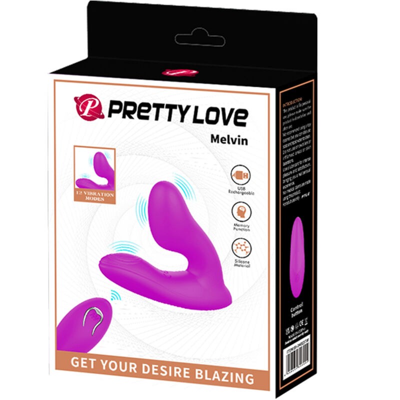 PRETTY LOVE - MELVIN MASAJEADOR CLITORIS CON CONTROL REMOTO 