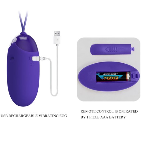 PRETTY LOVE - BERGER YOUTH HUEVO VIBRADOR CONTROL REMOTO VIOLETA PRETTY LOVE YOUTH