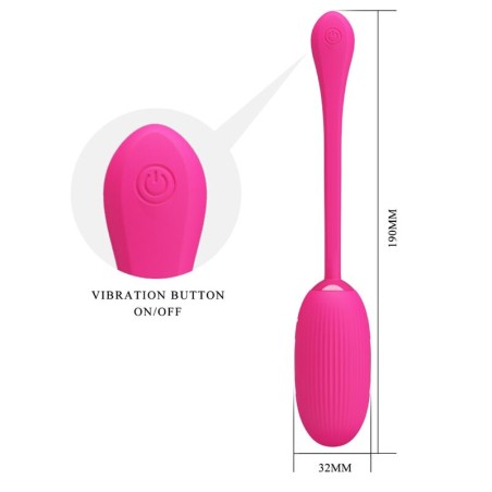 PRETTY LOVE - DOREEN HUEVO VIBRADOR RECARGABLE MAGENTA CONTROL REMOTO PRETTY LOVE SMART