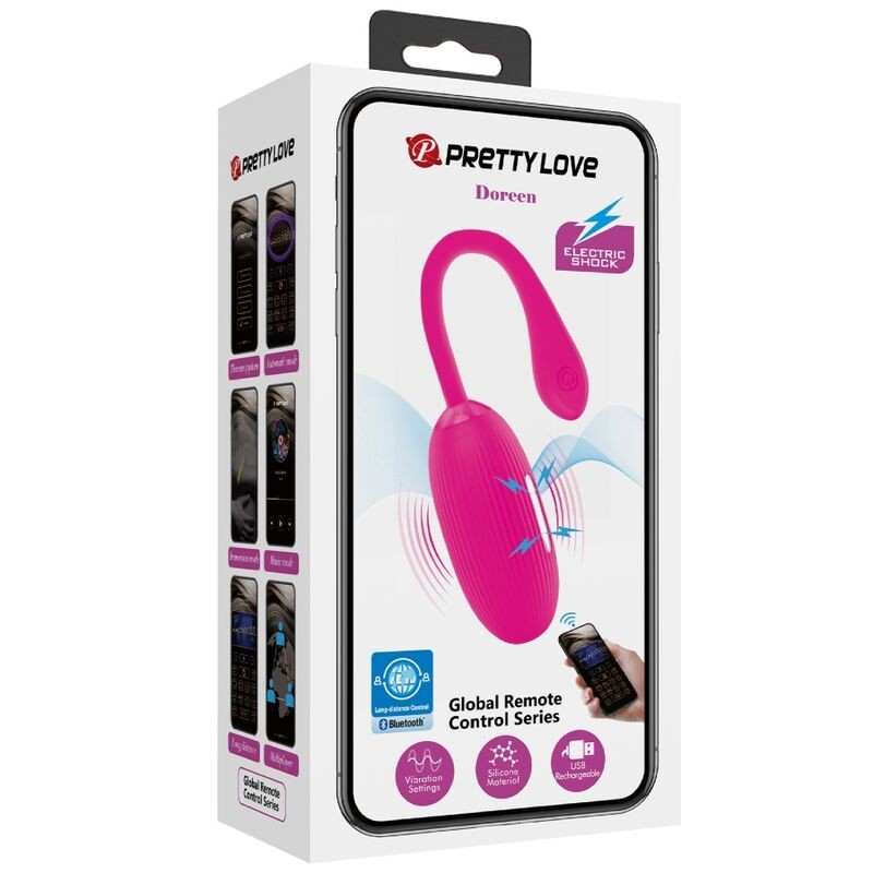 PRETTY LOVE - DOREEN HUEVO VIBRADOR RECARGABLE MAGENTA CONTROL REMOTO 