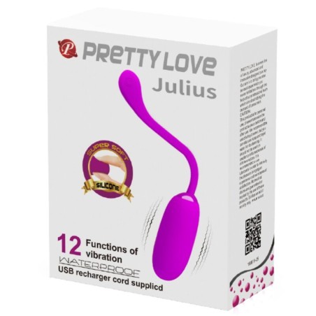 PRETTY LOVE - JULIUS HUEVO VIBRADOR IMPERMEBLE & RECARGABLE MORADO PRETTY LOVE SMART