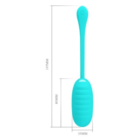 PRETTY LOVE - KIRK HUEVO VIBRADOR RECARGABLE VERDE CLARO PRETTY LOVE SMART