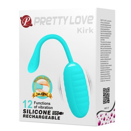 PRETTY LOVE - KIRK HUEVO VIBRADOR RECARGABLE VERDE CLARO PRETTY LOVE SMART