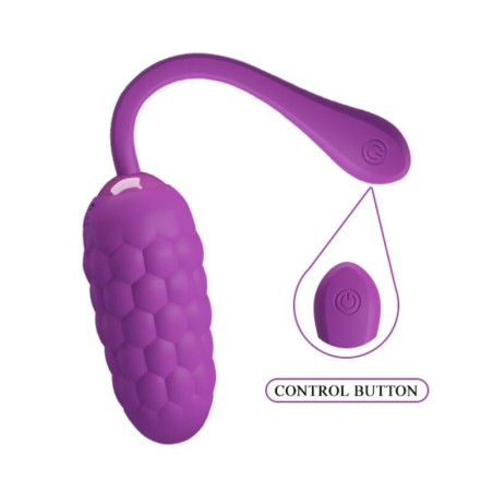 PRETTY LOVE - HUEVO VIBRADOR CON TEXTURA MARINA RECARGABLE MORADO PRETTY LOVE SMART