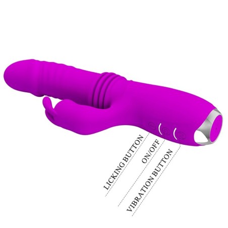 PRETTY LOVE - DOROTHY VIBRADOR CONEJO RECARGABLE MORADO PRETTY LOVE C-TYPE