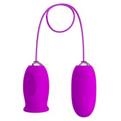 PRETTY LOVE - DAISY HUEVO DUAL VIBRADOR RECARGABLE MORADO PRETTY LOVE FLIRTATION