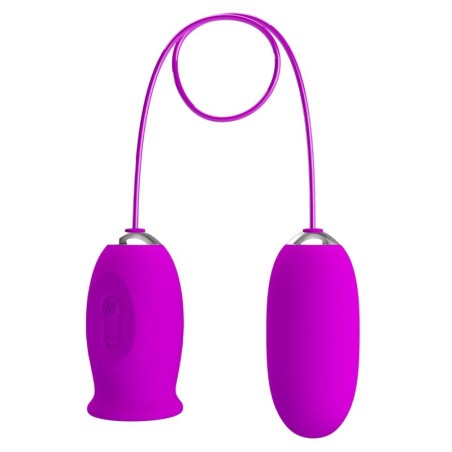 PRETTY LOVE - DAISY HUEVO DUAL VIBRADOR RECARGABLE MORADO PRETTY LOVE FLIRTATION