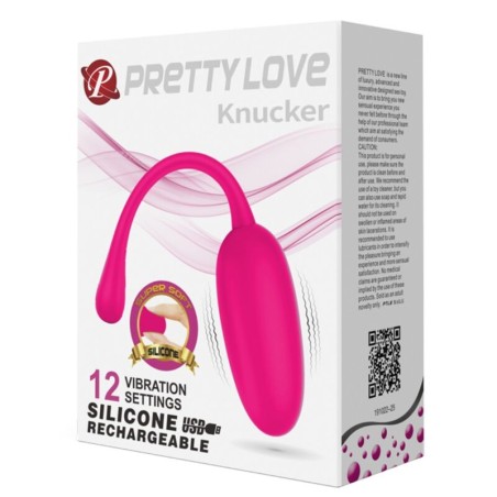 PRETTY LOVE - KNUCKER HUEVO VIBRADOR RECARGABLE ROSA PRETTY LOVE FLIRTATION