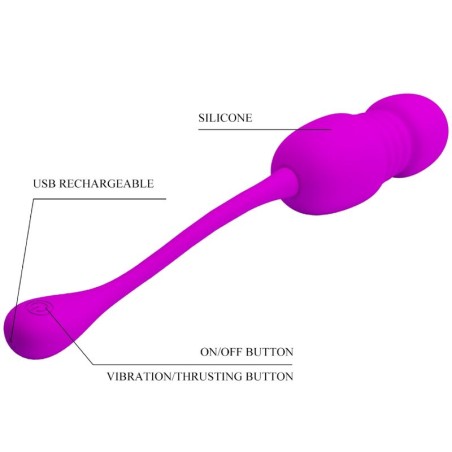 PRETTY LOVE - CALLIE HUEVO VIBRADOR RECARGABLE MORADO PRETTY LOVE C-TYPE