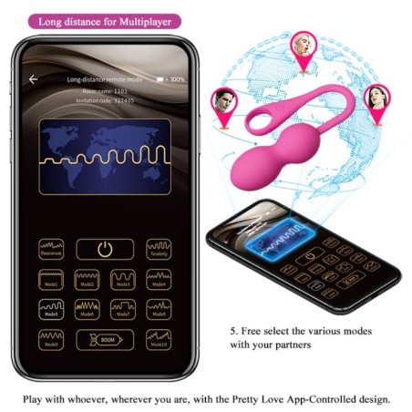 PRETTY LOVE - ELVIRA BOLAS VIBRADORAS RECARGABLE ROSA PRETTY LOVE SMART
