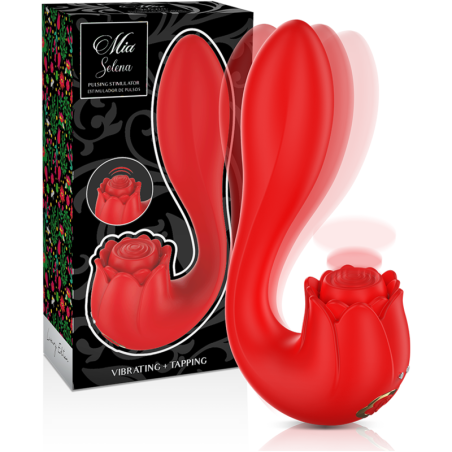 MIA - SELENA ESTIMULADOR VIBRATING + TAPPING ROJO 