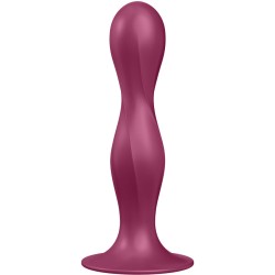 SATISFYER - DOUBLE BALL-R DILDO SILICONA GRANATE SATISFYER PLUGS