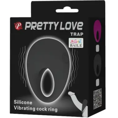 Trap Anillo Vibrador Negro - Con Vibración | Pretty Love