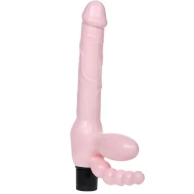 BAILE - ARNÉS SIN CUERDA TPR CON VIBRACIÓN Y ESTIMULACION ANAL 25.4 CM