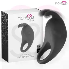 MORESSA - BRAD PREMIUM SILICONE RECARGABLE NEGRO 2