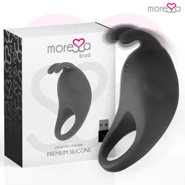MORESSA - BRAD PREMIUM SILICONE RECARGABLE NEGRO