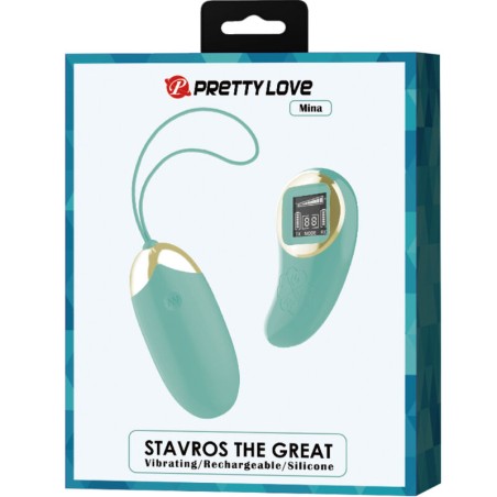 PRETTY LOVE - MINA HUEVO VIBRADOR CONTROL REMOTO VERDE PRETTY LOVE LED