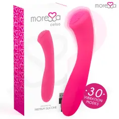 MORESSA - CELSO MASAJEADOR DUO PUNTO G Y SUERO PELVICO PREMIUM SILICONE RECARGABLE 2