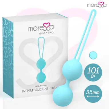 MORESSA - OSIAN TWO ENTRENAMIENTO SUELO PELVICO 101gr PREMIUM SILICONA TURQUESA