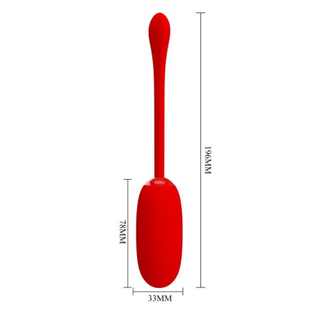PRETTY LOVE - JULIUS HUEVO VIBRADOR IMPERMEBLE & RECARGABLE ROJO PRETTY LOVE SMART