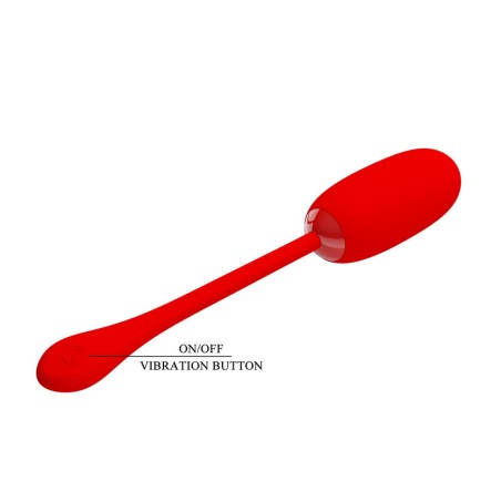 PRETTY LOVE - JULIUS HUEVO VIBRADOR IMPERMEBLE & RECARGABLE ROJO PRETTY LOVE SMART