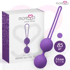 MORESSA - OSIAN THREE ENTRENAMIENTO SUELO PELVICO 85 gr PREMIUM SILICONA LILA 2