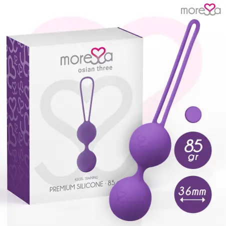 MORESSA - OSIAN THREE ENTRENAMIENTO SUELO PELVICO 85 gr PREMIUM SILICONA LILA