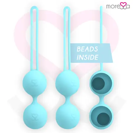 MORESSA - OSIAN THREE ENTRENAMIENTO SUELO PELVICO 85 gr PREMIUM SILICONA TURQUESA