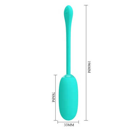 PRETTY LOVE - JULIUS HUEVO VIBRADOR IMPERMEBLE & RECARGABLE VERDE AGUA PRETTY LOVE SMART