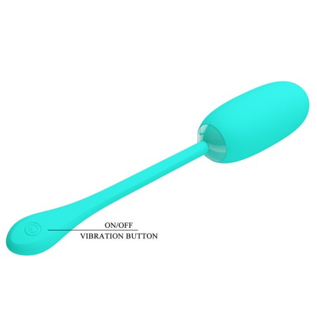 PRETTY LOVE - JULIUS HUEVO VIBRADOR IMPERMEBLE & RECARGABLE VERDE AGUA PRETTY LOVE SMART