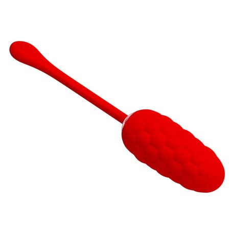 PRETTY LOVE - HUEVO VIBRADOR CON TEXTURA MARINA RECARGABLE ROJO PRETTY LOVE SMART