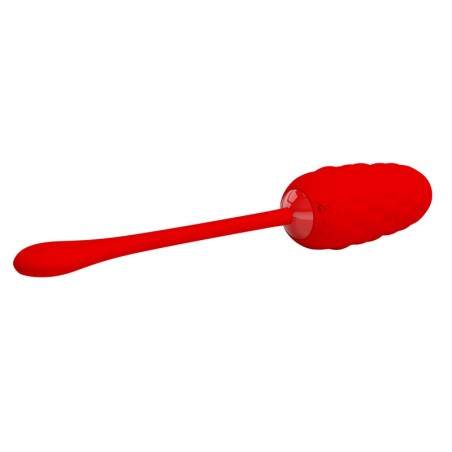 PRETTY LOVE - HUEVO VIBRADOR CON TEXTURA MARINA RECARGABLE ROJO PRETTY LOVE SMART